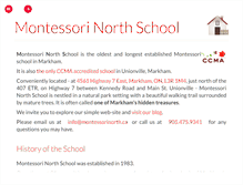 Tablet Screenshot of montessorinorth.ca